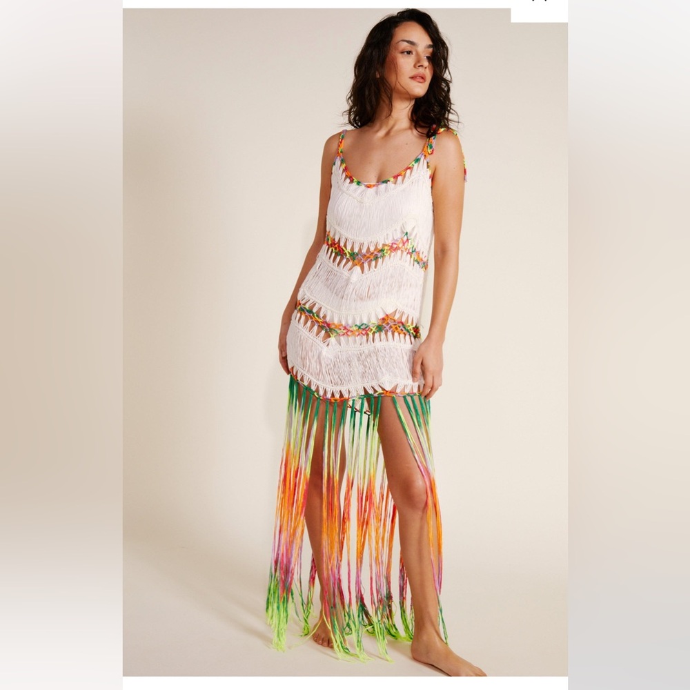 Colorful Fringe Maxi Dress